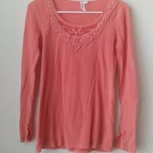Others Follow Long Sleeve Top with Crochet